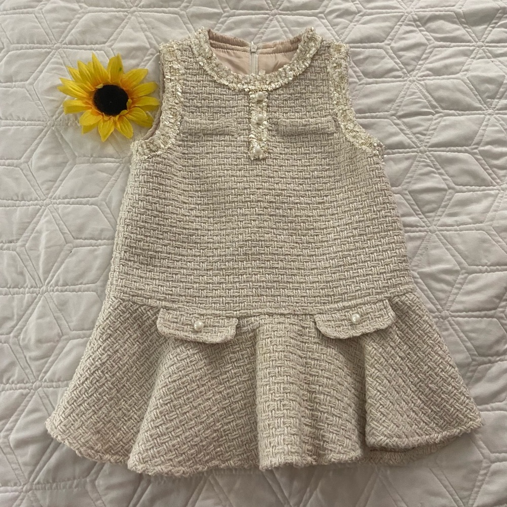 Girls tweed boutique dress